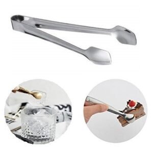 Mini Stainless Steel Sugar Tong Ice-Cube Picker Coffee Tea Food Serving Tong, Ice Cube Tong, Salad Tong, Cake Serving Tong