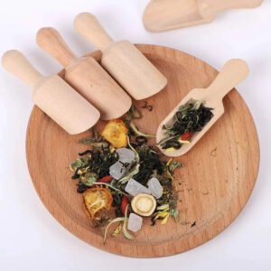 Pack of 6 - Wooden Spice Spoon, Spice Shovel Spoons