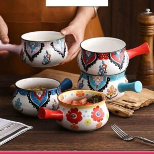 Random Color/Print Korean Bowl With Handle